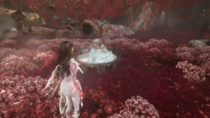 Bois pourpre Clair Obscur : que faire avec la fontaine de cette petite zone secondaire ?