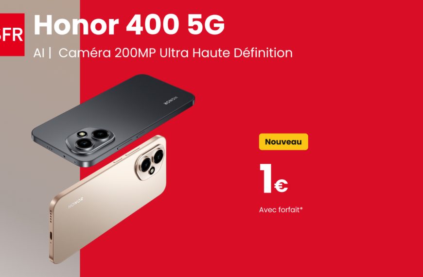 HONOR 400 : le nouveau smartphone boosté à l’IA est à 1 € chez SFR !