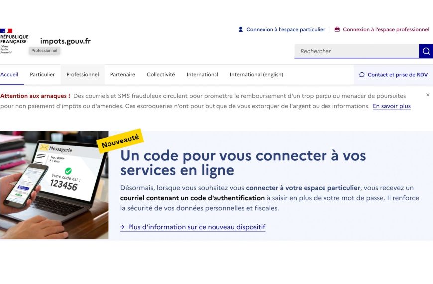 Impots.gouv.fr : pour se connecter, il faut désormais un code