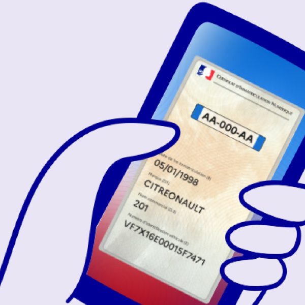 La carte grise peut maintenant être enregistrée dans l’app France Identité