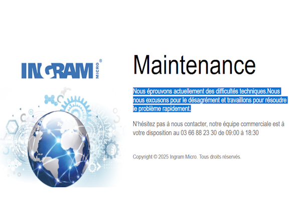 Indisponibilité mondiale pour Ingram Micro