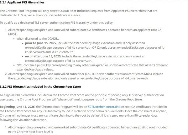 Google enfin plus strict sur les certificats de serveur web