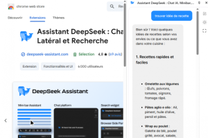 Deepseek propose une extension pour Chrome