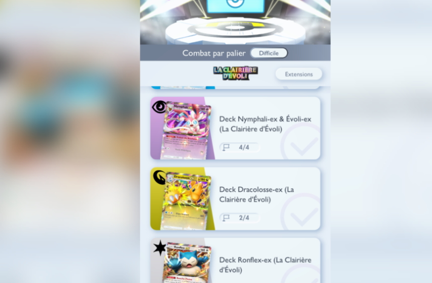 Pokémon TCG Pocket Clairière d'Évoli : un deck Combat pour vaincre sans rien faire le défi difficile Ronflex-Ex de l'extension