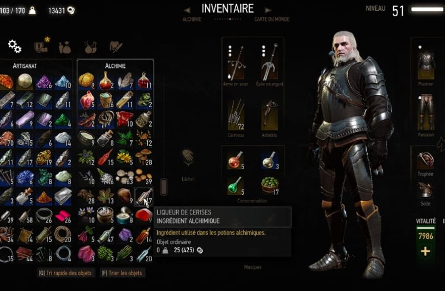 Liqueur de cerise The Witcher 3 : comment et où mettre la main sur cet ingrédient ?