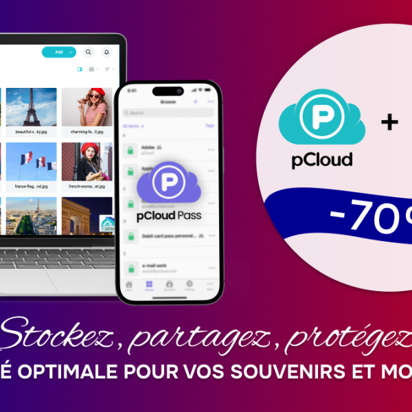 Stockage à vie + gestionnaire de mots de passe à -70% : l’offre choc de pCloud jusqu’au 15 juillet