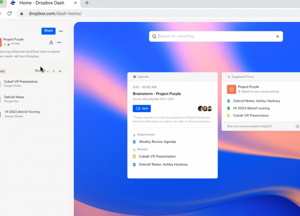 L'outil de recherche Dash de Dropbox bientôt en mode autonome