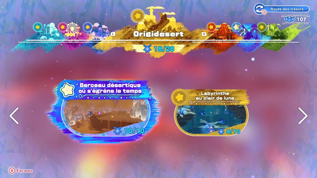 Origidésert Kirby au Pays des étoiles filantes : toutes les astralées du monde 5