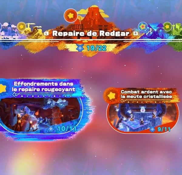 Repaire Rougeoyant Kirby au Pays des étoiles filantes : toutes les astralées du monde 6
