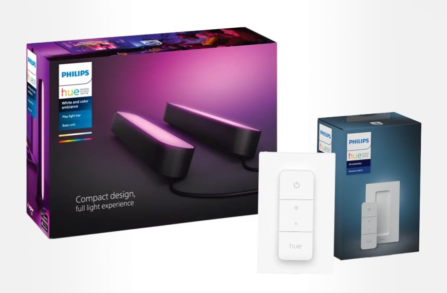 Le pack de 2 barres lumineuses Philips Hue Play et la télécommande sont à -38% chez Darty