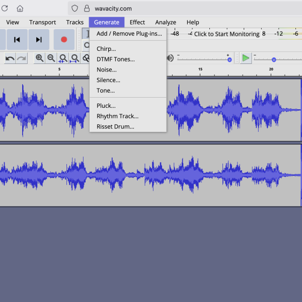 Wavacity – Audacity directement dans votre navigateur web