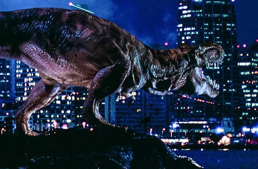 Si vous arrêtez Jurassic Park Le Monde Perdu à la minute 1:48:43, vous verrez que le T-Rex a le complexe de Michael Jordan !