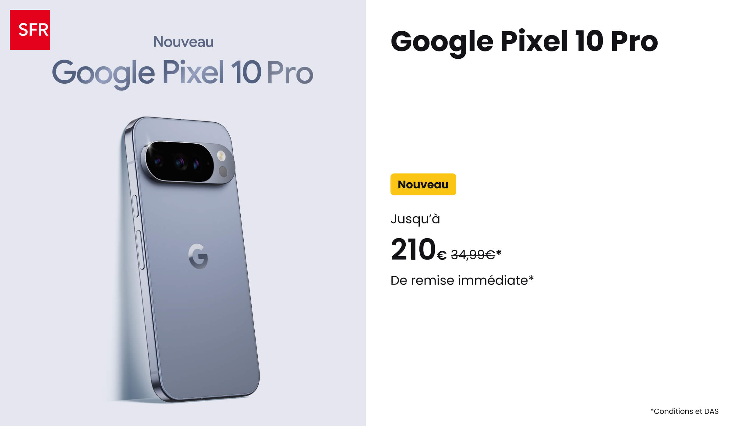 Promo SFR : le Google Pixel 10 Pro chute à un tarif jamais vu !
