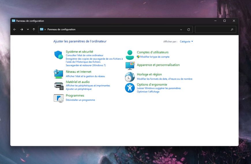 Windows 11 : Microsoft continue de pousser le Panneau de configuration vers la sortie