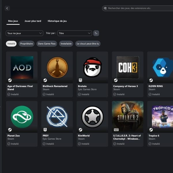 L’application Xbox réunit tous vos jeux, quelle que soit leur plateforme