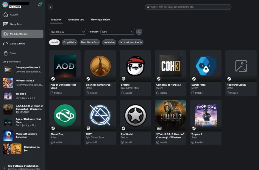 L’application Xbox réunit tous vos jeux, quelle que soit leur plateforme