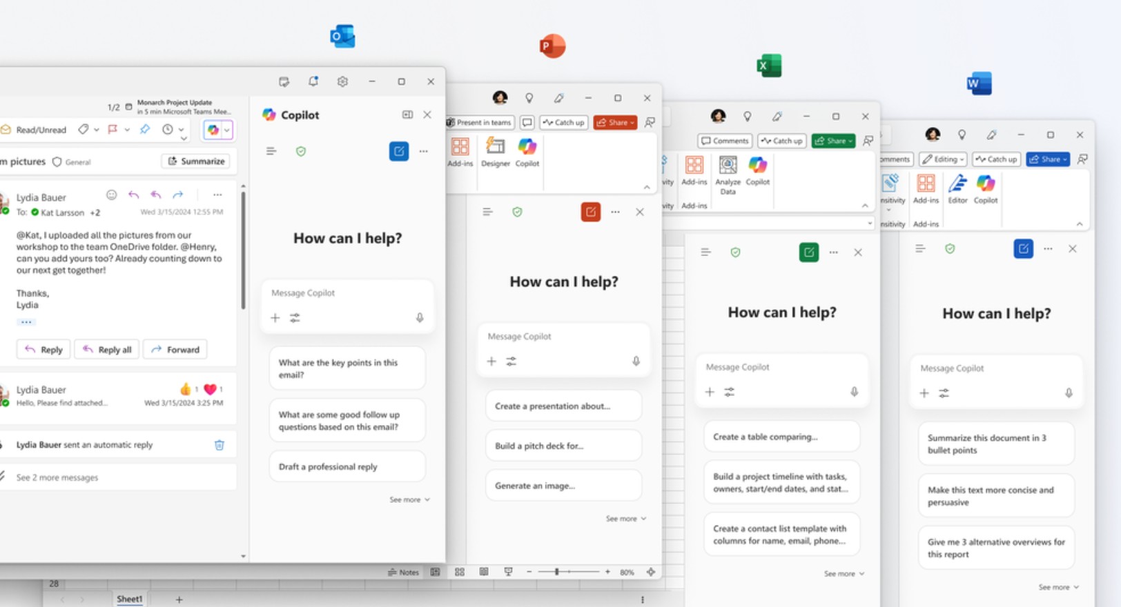 Un assistant IA optimisé pour Word, Excel, PowerPoint et Outlook : Copilot Chat débarque dans les applications Microsoft 365