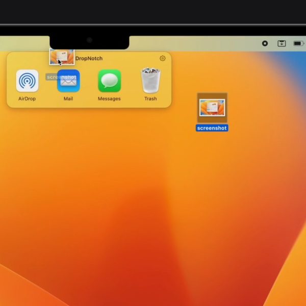 DropNotch transforme l'encoche de votre MacBook en zone de partage ultra pratique