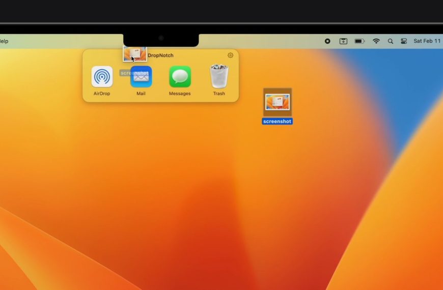DropNotch transforme l'encoche de votre MacBook en zone de partage ultra pratique