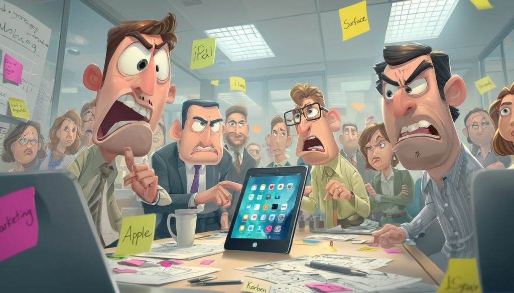 Microsoft montre que la Surface c'est tellement bien qu'ils préfèrent utiliser un iPad