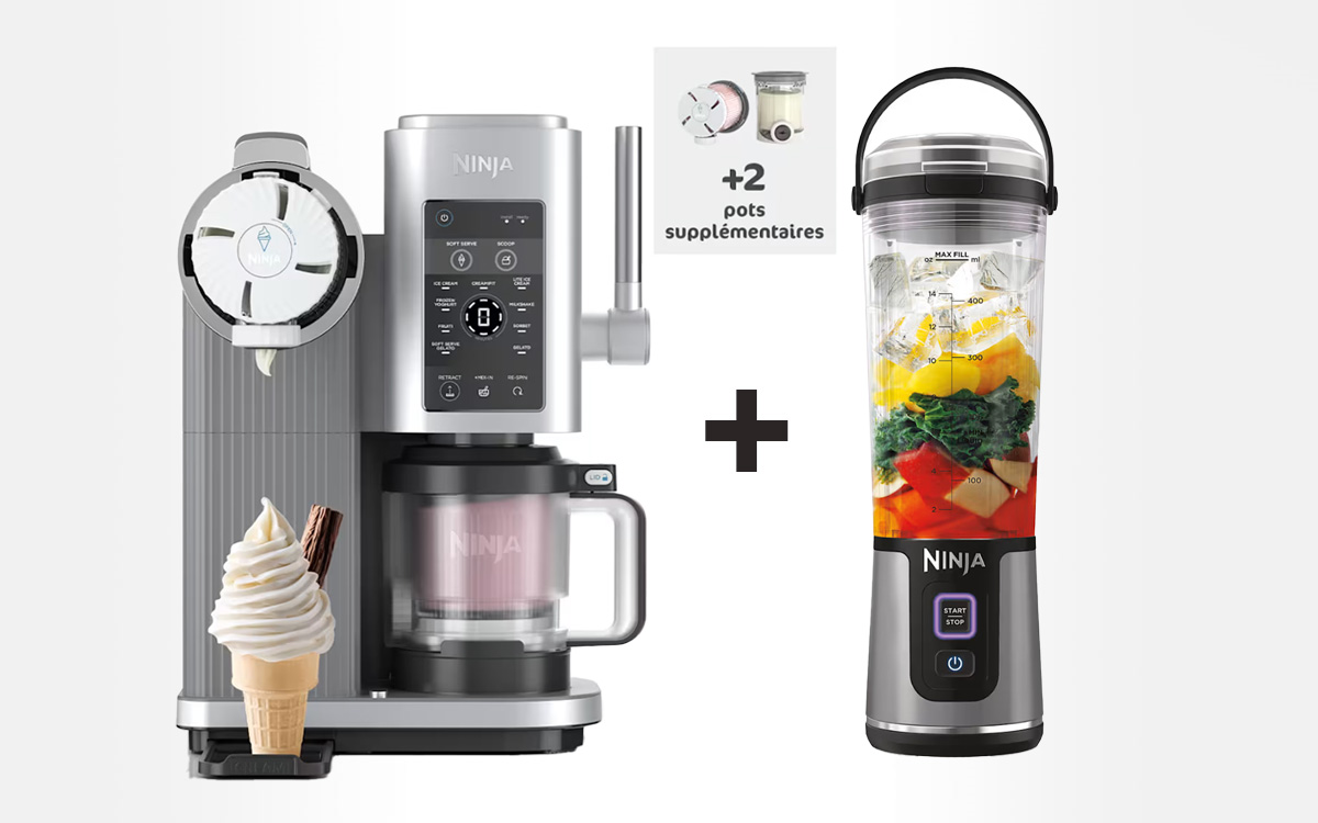 Ninja Swirl by CREAMi : vite, la nouvelle machine à glaces 13-en-1 est déjà à prix cassé avec un blender offert !
