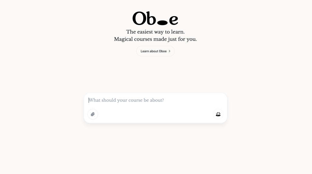 Oboe – Une plateforme d'apprentissage par IA qui vous génère un cours en quelques secondes