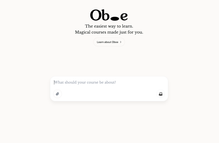 Oboe – Une plateforme d'apprentissage par IA qui vous génère un cours en quelques secondes