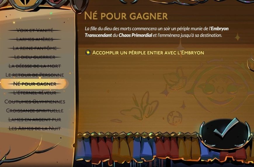 Né pour gagner Hades 2 : Comment lancer et terminer la prophétie Born to Win pour le trophée indispensable au 100% ?