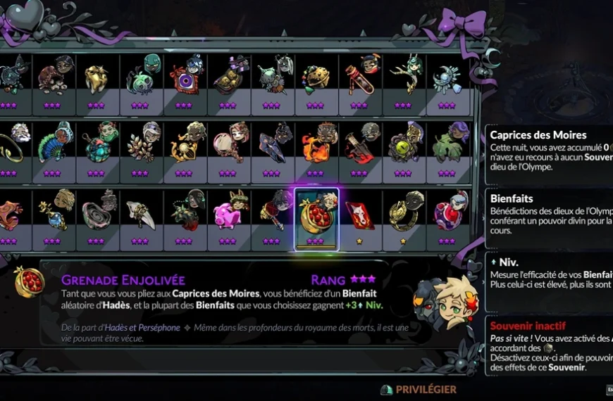 Grenade enjolivée Hades 2 : Comment avoir le souvenir de Hades et comment fonctionne-t-il ?