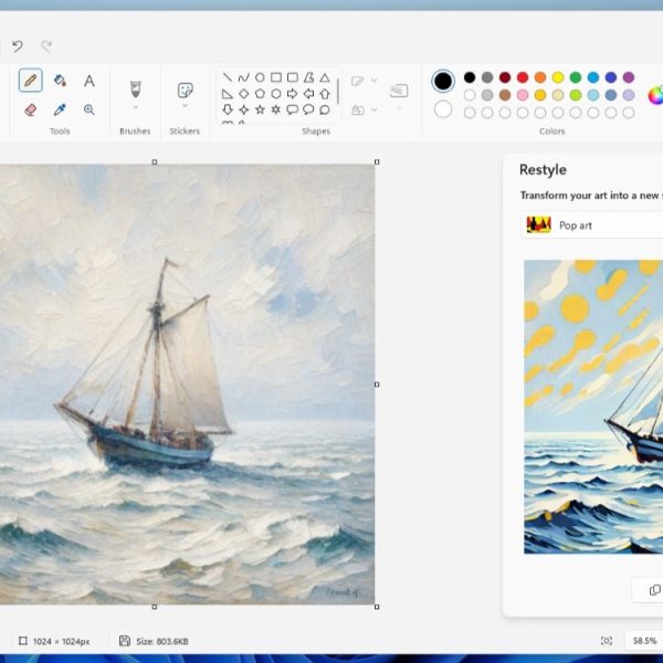 Vous ne savez pas dessiner ? Paint se charge de métamorphoser vos gribouillages en véritable œuvre d’art grâce à sa dernière mise à jour