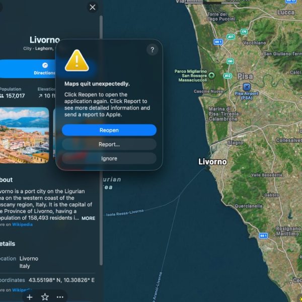 Ne zoomez pas dans ce coin de l’Italie sur Apple Plans, vous allez tout faire planter