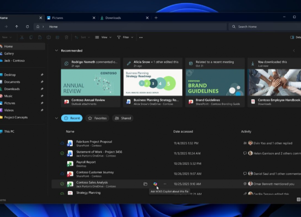 Microsoft étoffe Copilot dans l'explorateur de fichiers de Windows 11