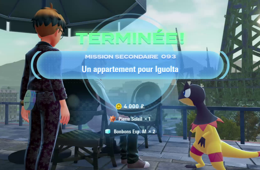 Un appartement pour Iguolta Pokémon ZA : comment réussir la mission secondaire 93 ?