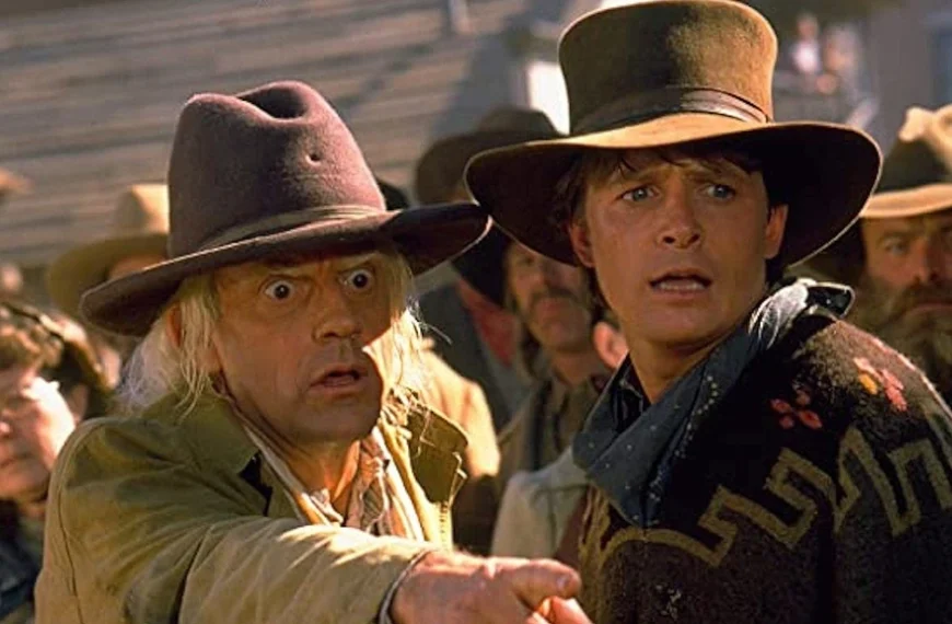 Faites pause dans Retour vers le futur III à 28 minutes et 57 secondes, et vous verrez des légendes du western