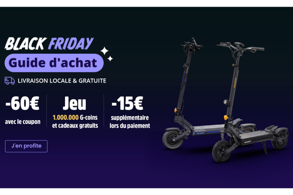 Les trottinettes électriques Ausom L1 à l’honneur pour le Black Friday sur le site de Geekbuying