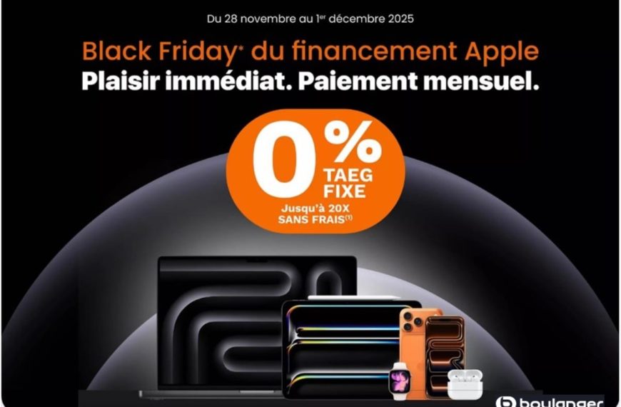 Un MacBook Air pour 44€/mois ? L’iPhone 17 Pro Max pour 148€/mois ? C’est possible pendant le Black Friday Boulanger !