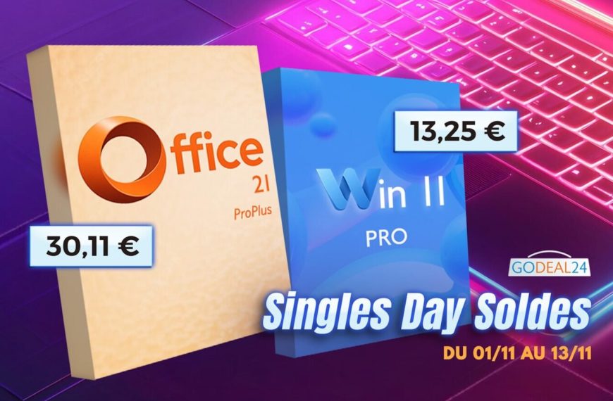 Supers deals Single’s Day : obtenez (à vie) Microsoft Office 2021 et Windows 11 Pro à prix cassé