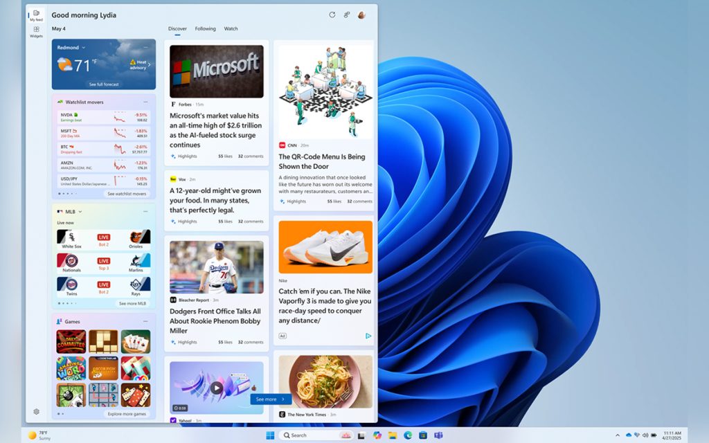 Windows 11 : les widgets vont devenir beaucoup plus agréables à utiliser et c’est une excellente nouvelle