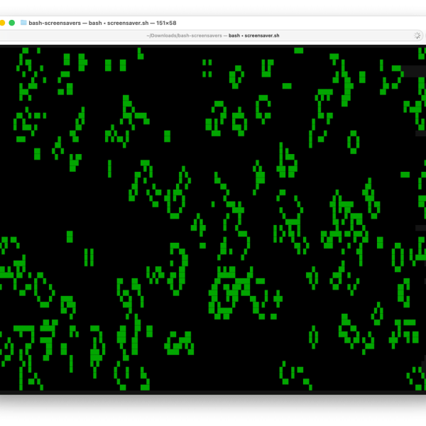 Bash-screensavers – Des économiseurs d'écran pour votre terminal