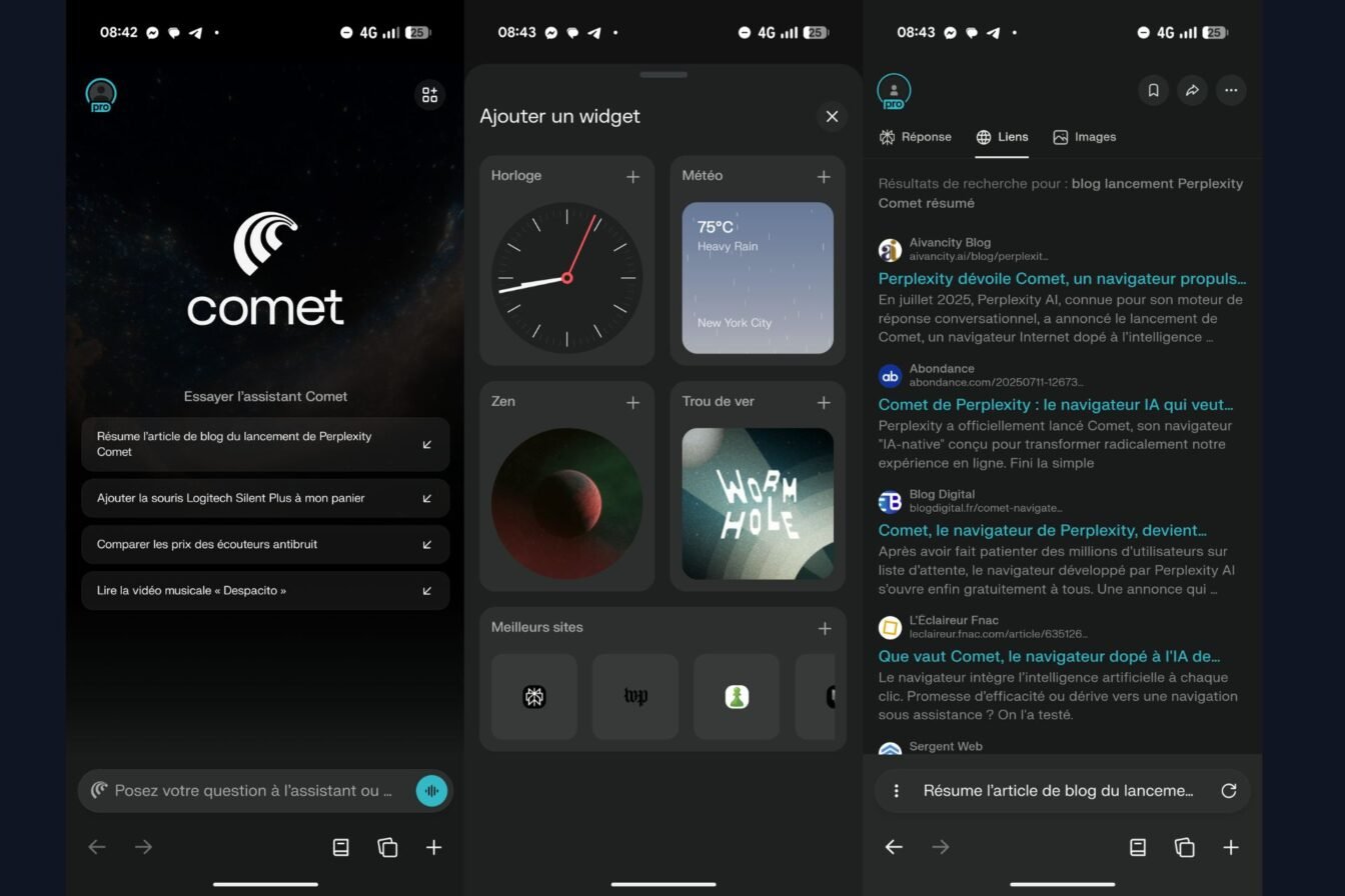 Comet, le navigateur IA de Perplexity, arrive sur votre smartphone