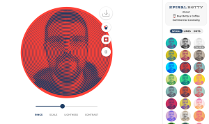 Spiral Betty transforme vos photos en spirales hypnotiques