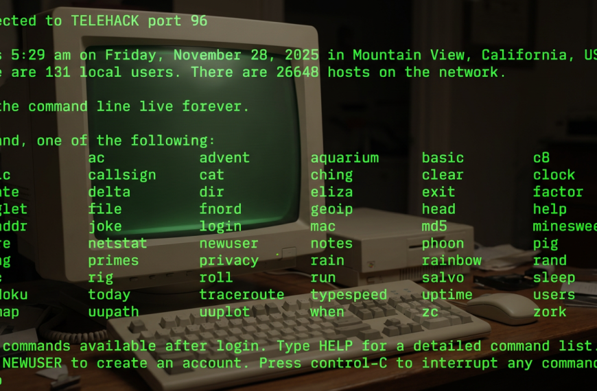 Telehack – Replongez dans l'Internet de 1985
