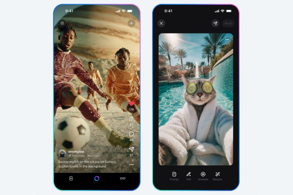 Meta lance la bouillie IA des vidéos Vibes en Europe