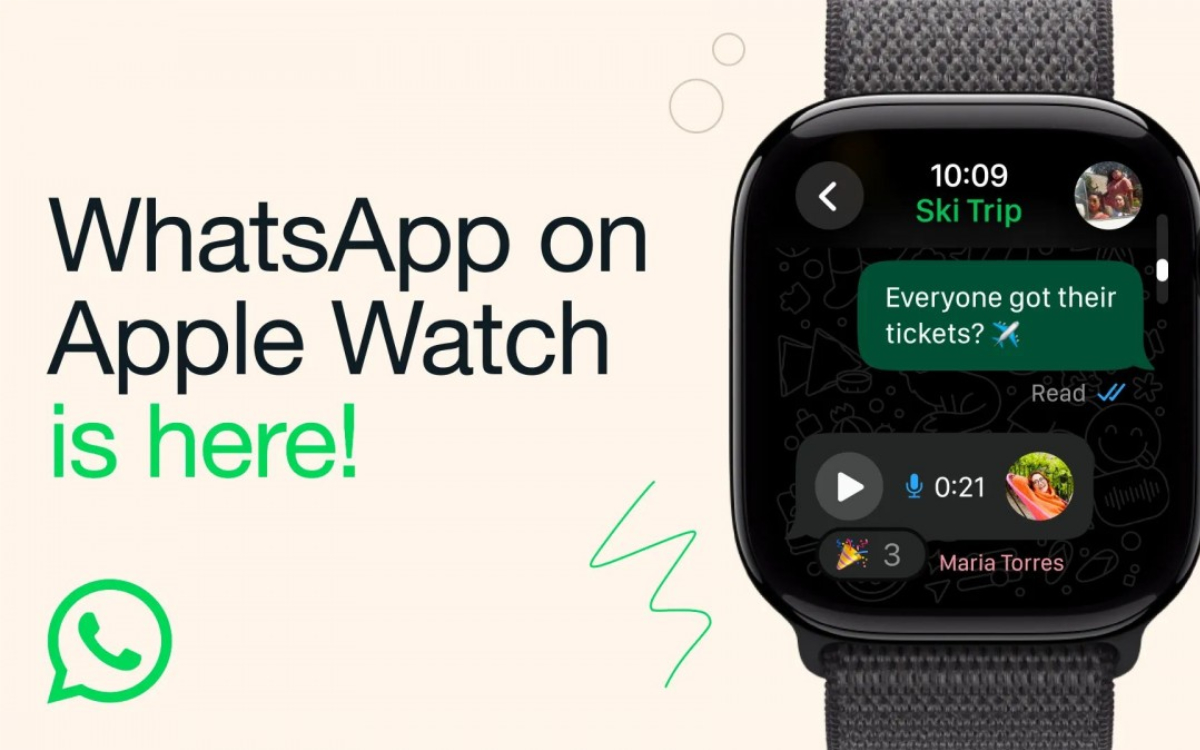 WhatsApp a enfin droit à son application officielle sur Apple Watch, 2 ans après les montres WearOS