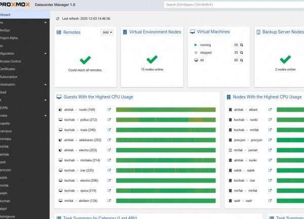 Proxmox lance une version stable de Datacenter Manager