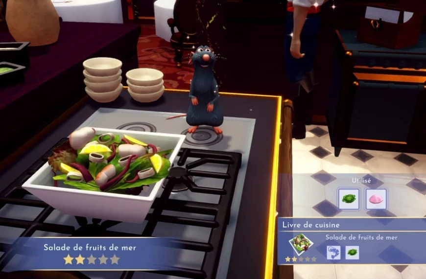 Salade de fruits de mer Disney Dreamlight Valley : comment préparer cette recette à deux étoiles ?