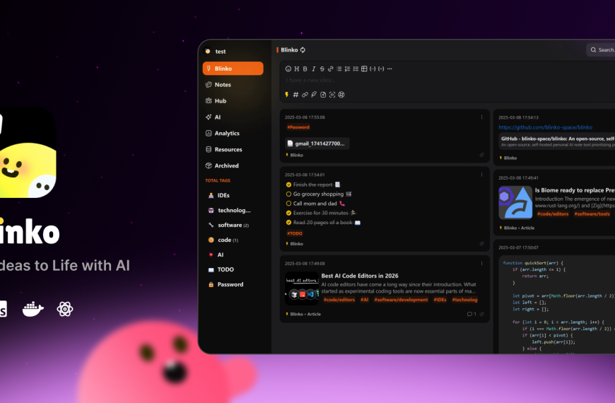 Blinko – Prenez des notes et laissez l'IA retrouver ce que vous avez oublié