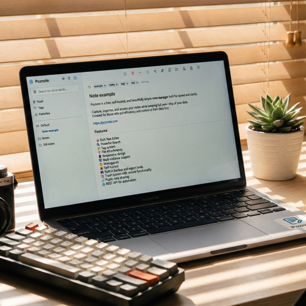 Poznote – La meilleure app de notes auto-hébergeable que vous pourrez trouver !