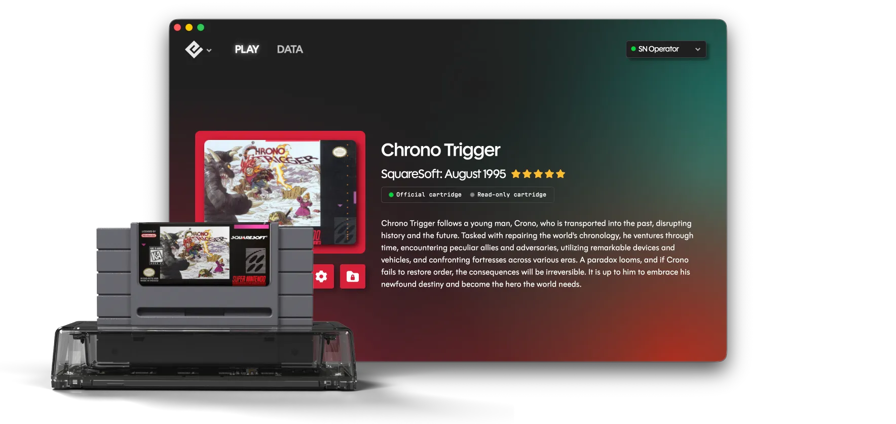 SN Operator – Jouez à vos cartouches SNES sur PC, Steam Deck et compagnie