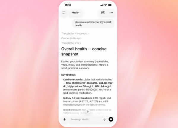 OpenAI greffe des données de santé dans ChatGPT